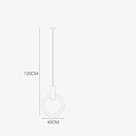 Acrylic Ring Fixtures Wood Hanging Lights