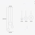 Acrylic Ring Fixtures Wood Hanging Lights